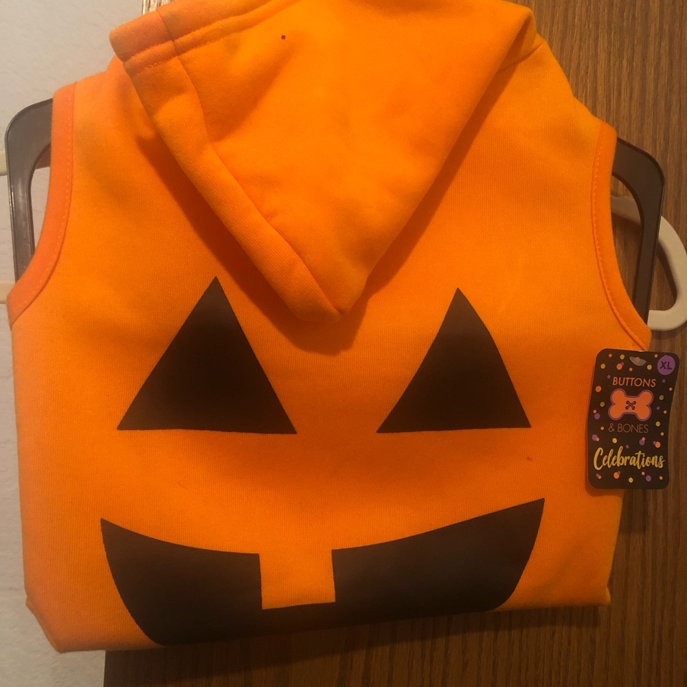 Orange Pumpkin Dog Costume- $15 or $13 w/offer